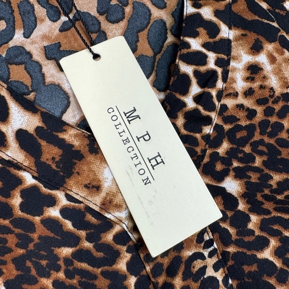 Mph Collection Sleeveless Mini Dress Womens Sz 2X Animal Print Button Down NWT - Picture 6 of 10